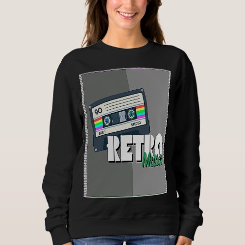 cassette tape retro music the 1980s 1990s Classic  Sweatshirt