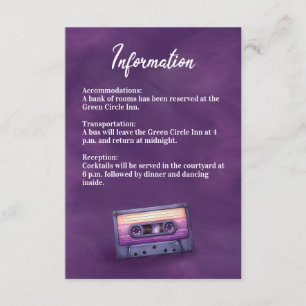 Cassette Tape Retro Purple Enclosure Card