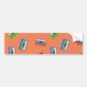 Cassette Tape Retro Vintage Lover Colorful Mixtape Bumper Sticker