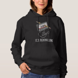 Cassette Tape Rewind Time Retro Music Hoodie