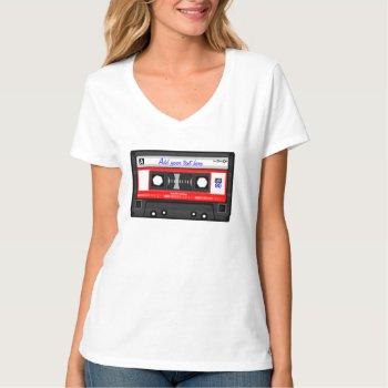 Cassette Tape T-shirt by UberTee at Zazzle