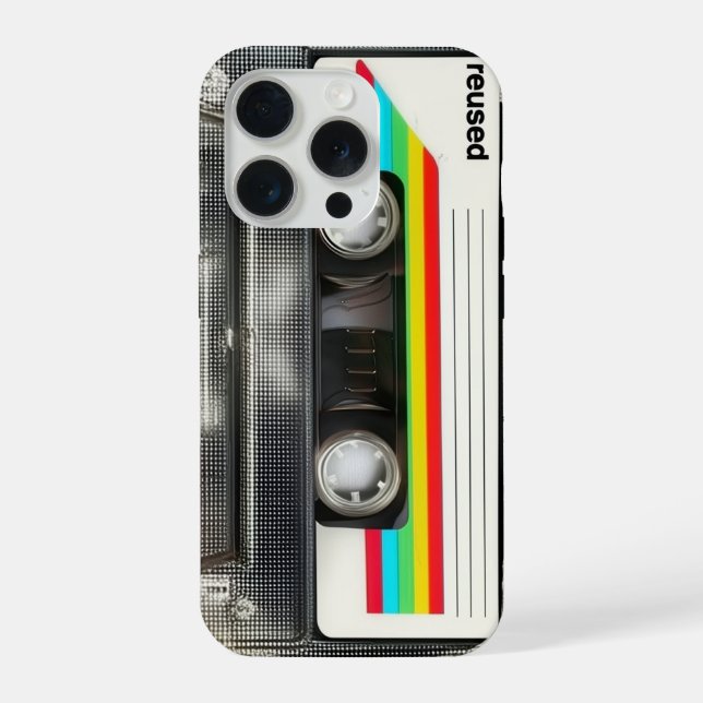 Cassette Tape Transparent Retro Mixtape 80s Aesthe iPhone Case (Back)