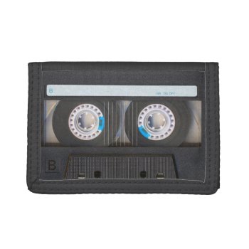 Cassette Tape Tri-fold Wallet by jahwil at Zazzle