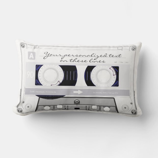 Cassette tape - white - lumbar pillow (Front)