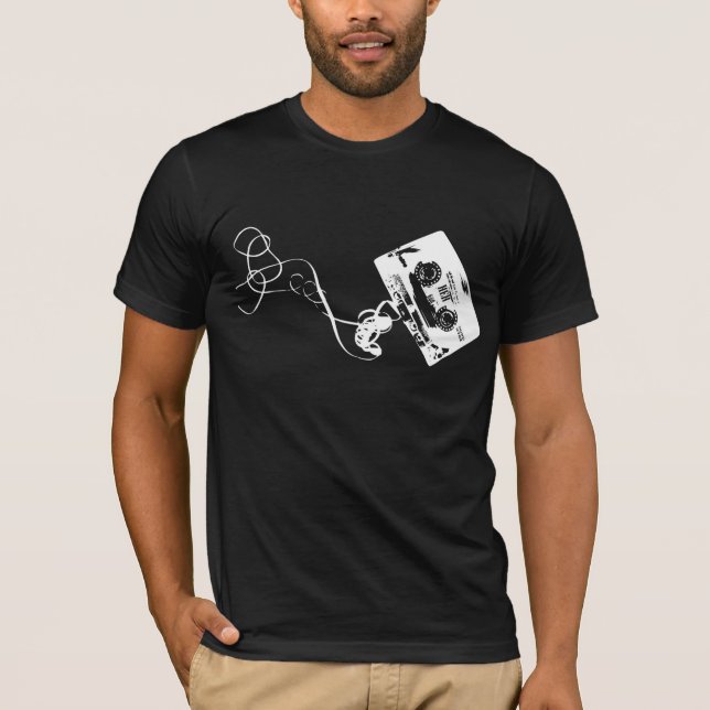 cassette tape -white T-Shirt (Front)