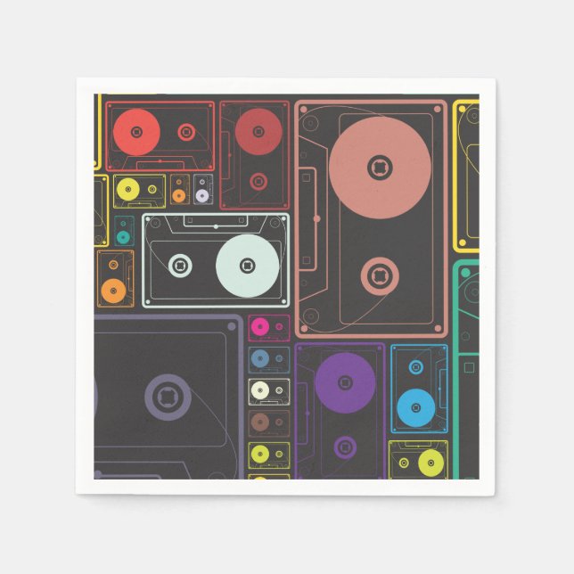 Cassette Tapes Paper Napkins (Front)