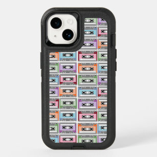 Cassette Tapes Pastel Retro Pattern OtterBox iPhone 14 Case