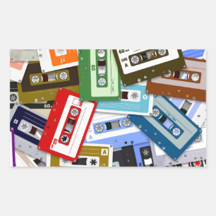 Cassette Tapes Rectangular Sticker