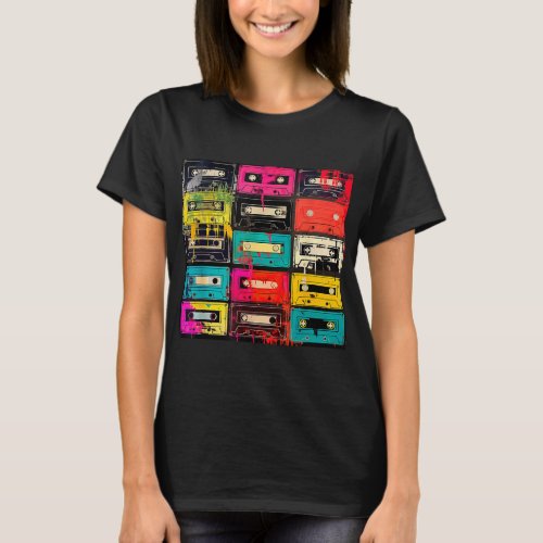 cassette tapes retro collection music Mixtape Vint T_Shirt