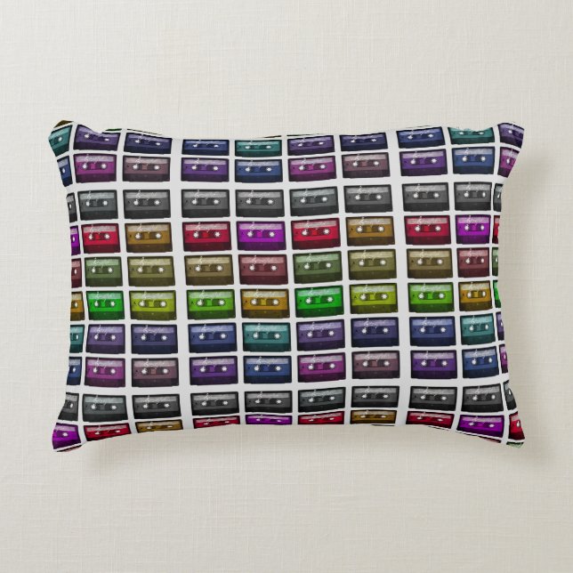 CASSETTE TAPES RETRO MUSIC LOVER  ACCENT PILLOW (Front)