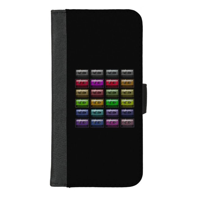 CASSETTE TAPES RETRO MUSIC LOVER iPhone WALLET CASE (Front)