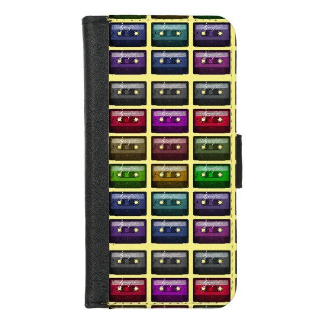 CASSETTE TAPES RETRO MUSIC LOVER  iPhone WALLET CASE (Front)