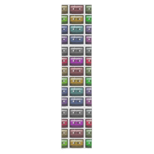 CASSETTE TAPES RETRO MUSIC LOVER SHORT TABLE RUNNER