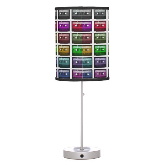 CASSETTE TAPES RETRO MUSIC LOVER TABLE LAMP (Back)