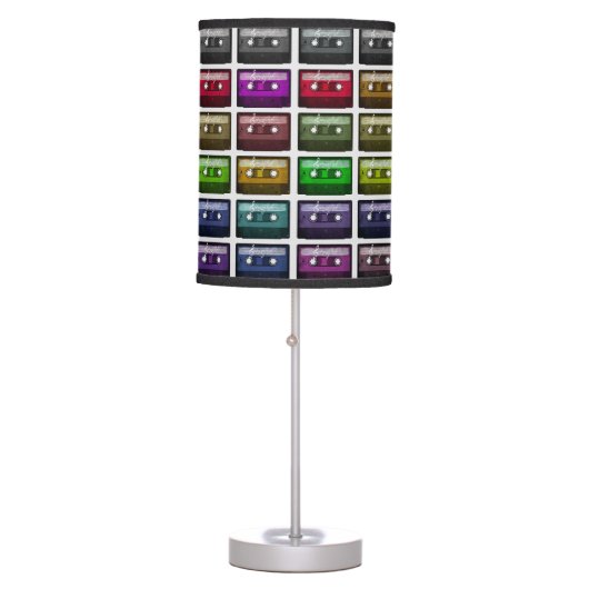 CASSETTE TAPES RETRO MUSIC LOVER TABLE LAMP (Front)