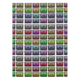 CASSETTE TAPES RETRO MUSIC LOVER TABLECLOTH