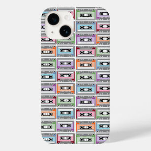 Cassette Tapes Retro Pastel Pattern Case-Mate iPhone 14 Case
