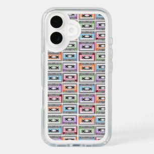 Cassette Tapes Retro Pastel Pattern iPhone 16 Case