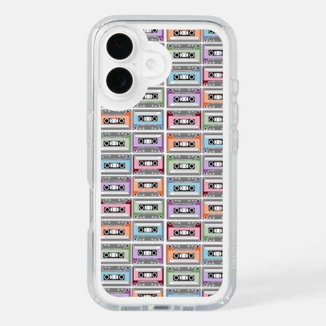 Cassette Tapes Retro Pastel Pattern Speck iPhone Case (Front)