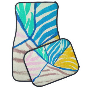 Cassette tapes retro seamless pattern. Vintage des Car Floor Mat