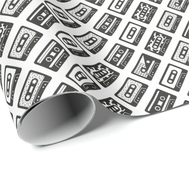 Cassette Tapes Wrapping Paper (Roll Corner)