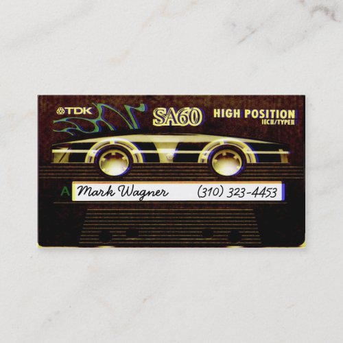Cassette TDK Business Card Template