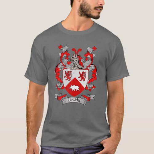 Cassidy Coat Of Arms  Cassidy Surname Family Cres T_Shirt