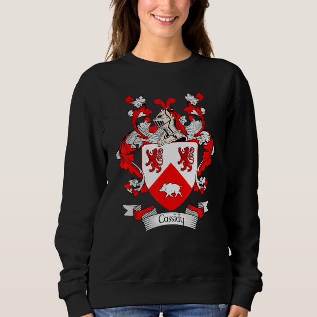 Cassidy Coat Of Arms Cassidy Surname Family Crest Sweatshirt (Front)