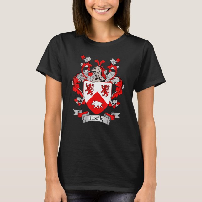 Cassidy Coat Of Arms Cassidy Surname Family Crest T-Shirt (Front)