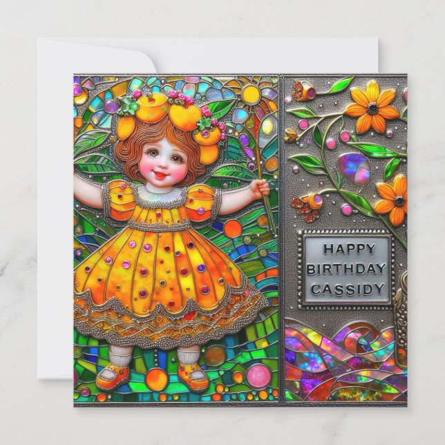 CASSIDY ~ Happy Birthday ~ Flowers ~ (Front)