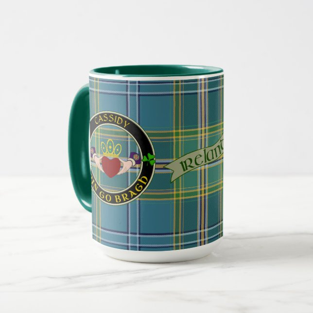 Cassidy Irish Claddagh Personalized  Mug (Front Left)
