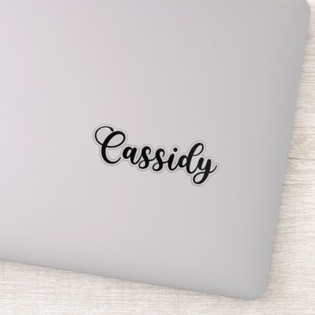 Cassidy Name - Handwritten Calligraphy Sticker (Detail)