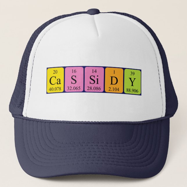 Cassidy periodic table name hat (Front)