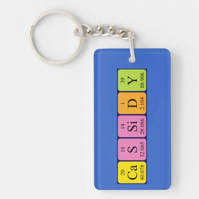 Cassidy periodic table name keyring (Front)