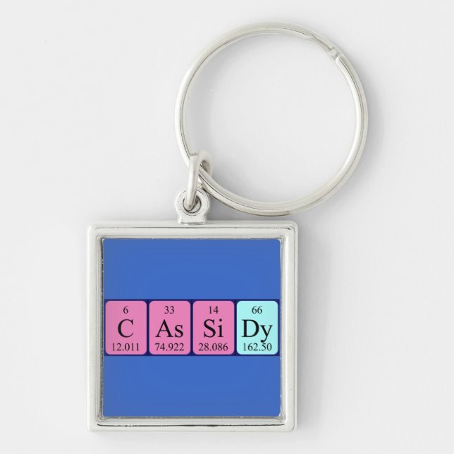 Cassidy periodic table name keyring (Front)
