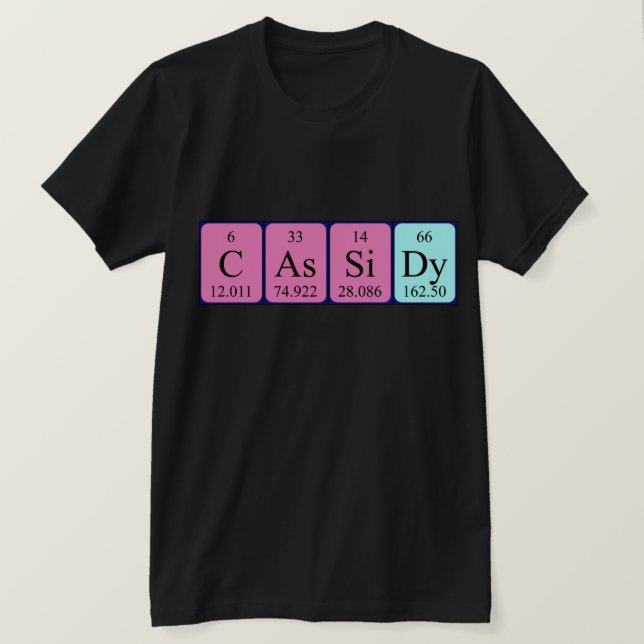 Cassidy periodic table name shirt (Design Front)