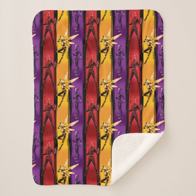 Cassie, Ant-Man, and the Wasp Group Graphic Sherpa Blanket (Front)