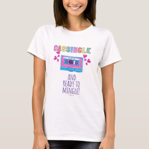 Cassingle Funny Retro Music Cartoon Slogan T_Shirt