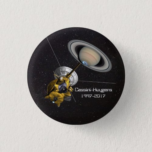 Cassini Huygens Mission to Saturn Pinback Button