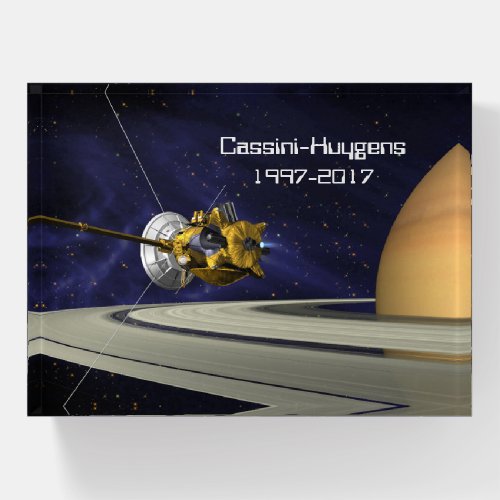 Cassini Huygens Saturn Mission Spacecraft Paperweight