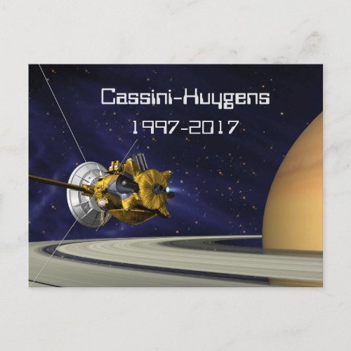 Cassini Huygens Saturn Mission Spacecraft Postcard