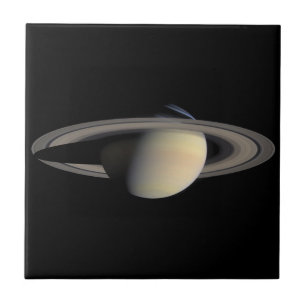 Cassini Photo of Saturn in October, 2004 Ceramic Tile