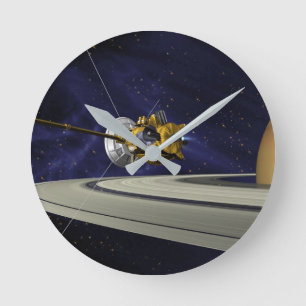 Cassini Saturn Orbit Insertion Round Clock