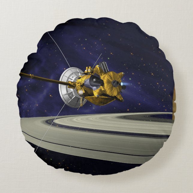 Cassini Saturn Orbit Insertion  Throw Pillow (Front)