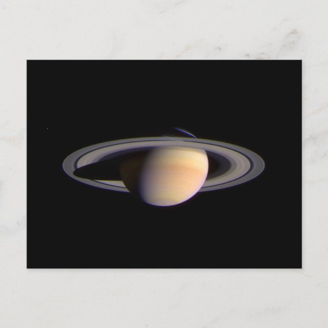 Cassini View of Saturn Space NASA Postcard (Front)