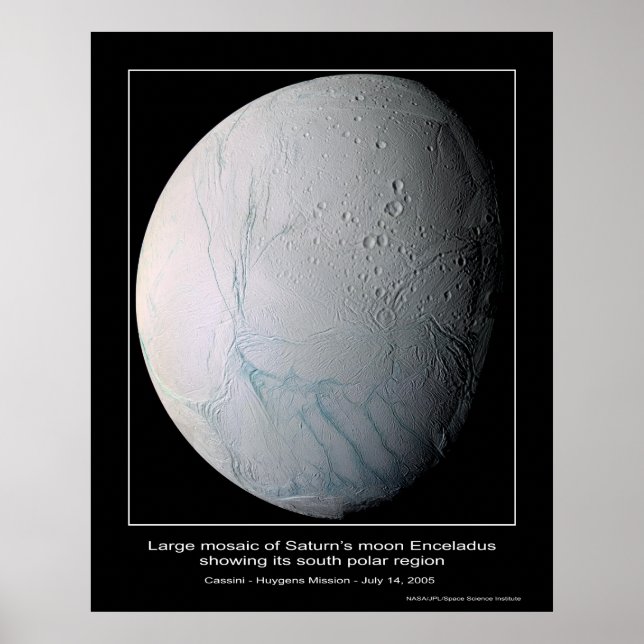 CassiniMission-Enceladusstripes_ca Poster (Front)