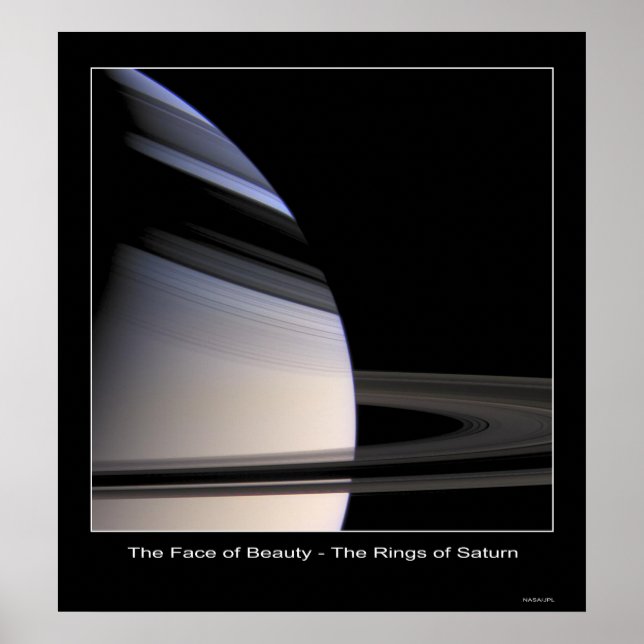 CassiniMission-Face0fBeauty-Saturn Poster (Front)