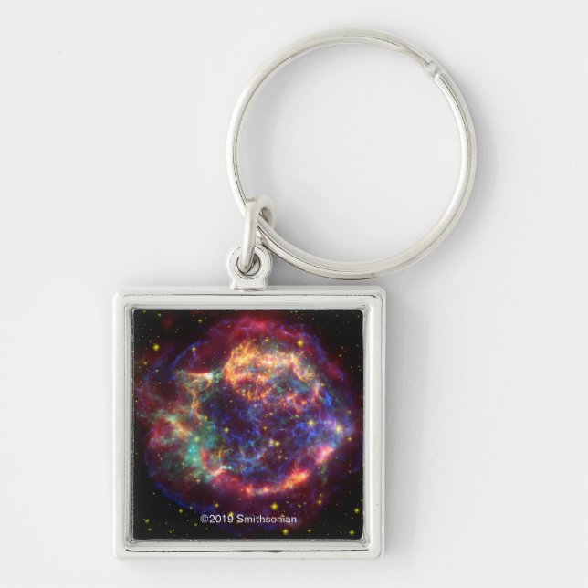 Cassiopeia A In Many Colors Keychain (Front)
