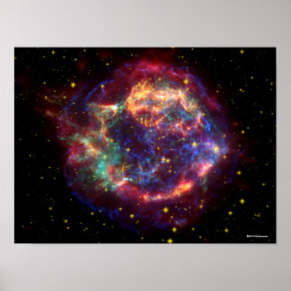 Cassiopeia A In Many Colors Poster