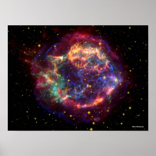 Cassiopeia A In Many Colors Poster